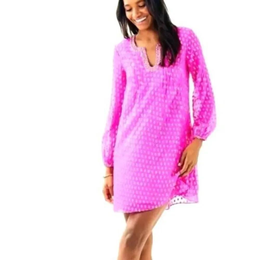 Lilly Pulitzer  COLBY SILK TUNIC SHIFT DRESS SIZE 4